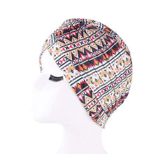 Load image into Gallery viewer, Cap Point Brown Trendy printed hijab bonnet

