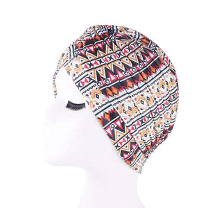 Cap Point Brown Trendy printed hijab bonnet