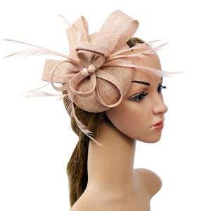 Cap Point Brown / United States Women Fascinator Flower Hat Headband Wedding Evening Party Cap