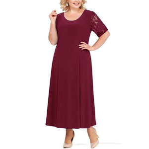 Cap Point Burgundy / 16W Ines Clear Out Half Sleeve Plus Size Mother Of The Bride Dress