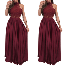 Load image into Gallery viewer, Cap Point Burgundy / S Giselle Summer Long Evening Party Dress
