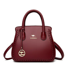 Load image into Gallery viewer, Cap Point Burgunyd Hand-knitted Luxury Leather Tote Bag
