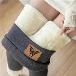 Cap Point Butterfly Gray / S Winter Hight Waist  Stretchy Leggings