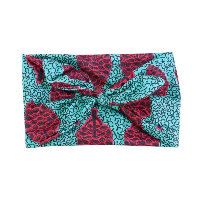 Cap Point Cap Teal red tree African Print Stretch Bandana