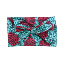 Load image into Gallery viewer, Cap Point Cap Teal red tree African Print Stretch Bandana
