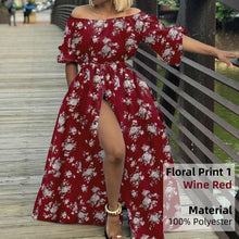 Load image into Gallery viewer, Cap Point Carla Sexy Off Shoulder High Split Maxi Dress
