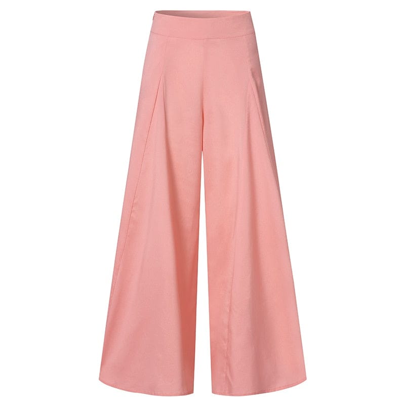 Cap Point Carmen Elegant High Waist Wide Leg Vintage Flare Trousers