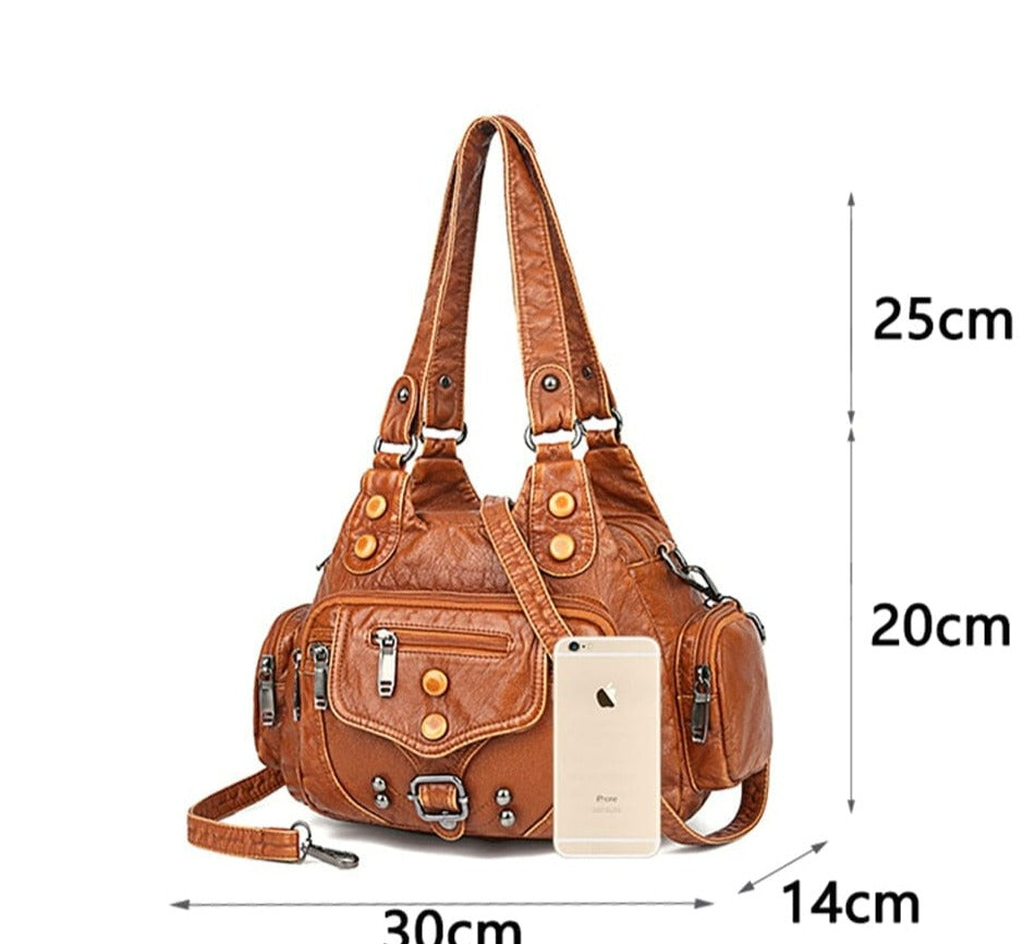 Cap Point Caroline Vintage High Quality Leather Luxury Handbag