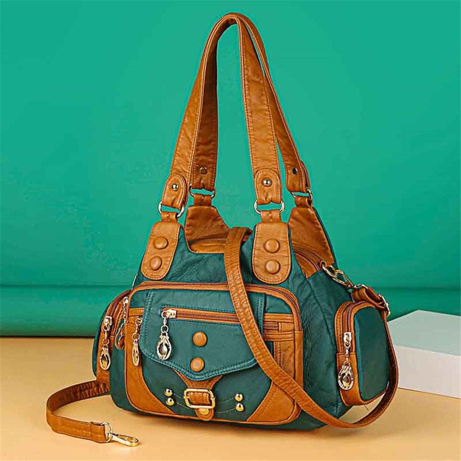 Cap Point Caroline Vintage High Quality Leather Luxury Handbag