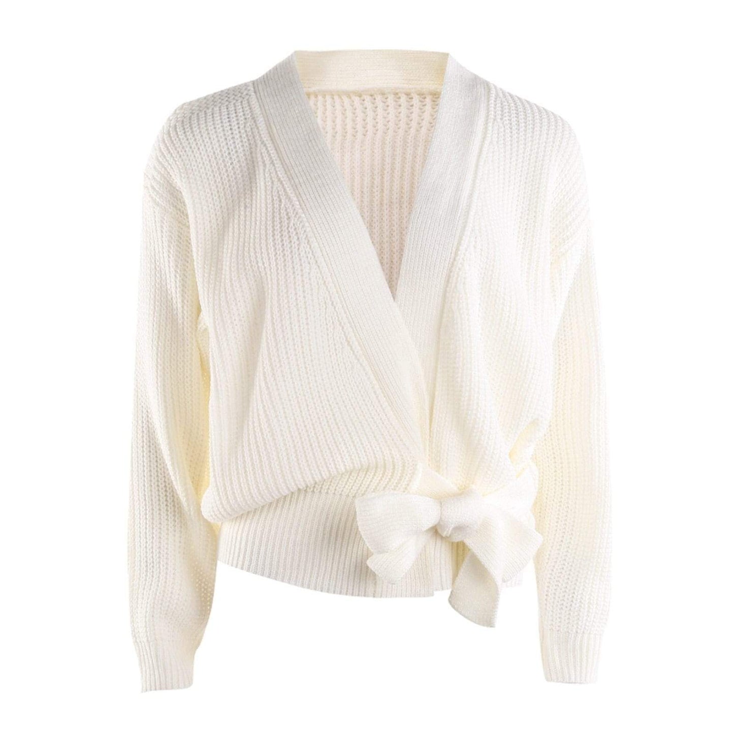 Cap Point Casual Lace Up Warm Sweater
