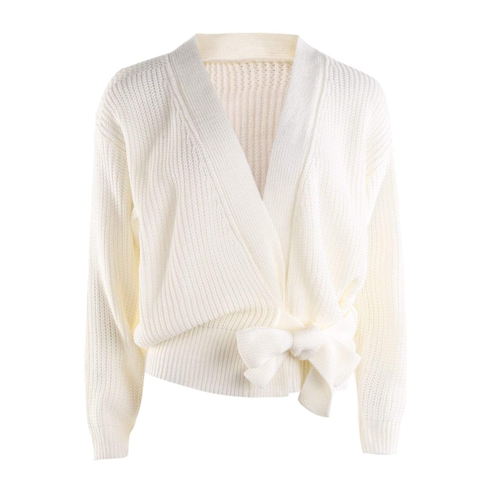 Cap Point Casual Lace Up Warm Sweater