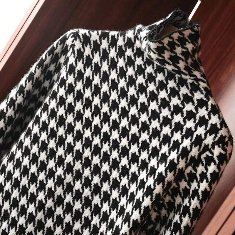 Cap Point Casual thick warm high-neck knitted  dress