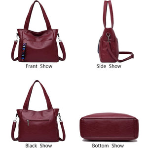 Cap Point Catherine Genuine Brand Ladies Soft Leather Shoulder Handbag