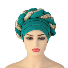 Load image into Gallery viewer, Cap Point Celia Auto Geles Shinning Sequins Turban Headtie
