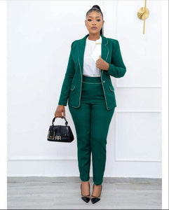 Cap Point Celine Office Lady New slim fit blazer and pencil pants set
