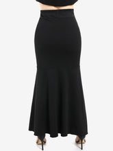 Load image into Gallery viewer, Cap Point Charmaine Buckles Slit Bodycon High Waisted Flounce Pull On Skirt
