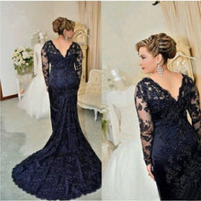 Load image into Gallery viewer, Cap Point Charming Lace Mermaid Long Sleeve Proud Mother of the Bride Dress
