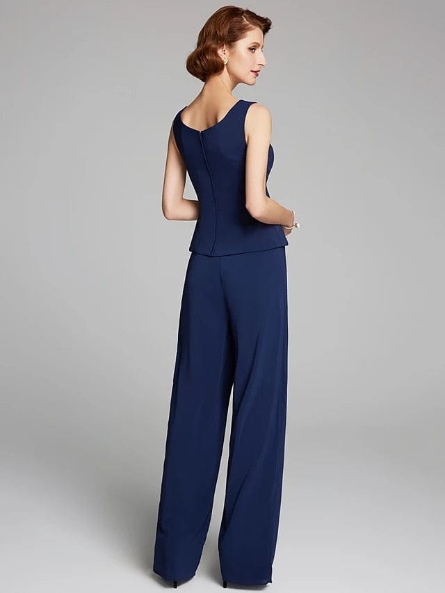 Cap Point Cheryl Mother Of The Bride Pantsuit With Lace Sequin Jacket