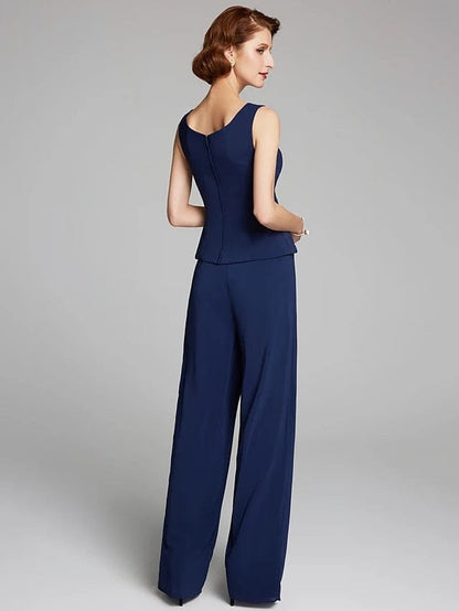 Cap Point Cheryl Mother Of The Bride Pantsuit With Lace Sequin Jacket