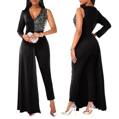 Cap Point Ciaburri Sequin party jumpsuit