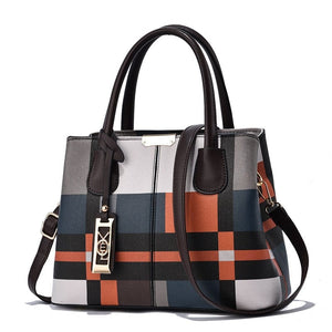Cap Point Coffee / 30x13x21cm Elveira Luxury Stitching Wild Messenger Designer Handbag