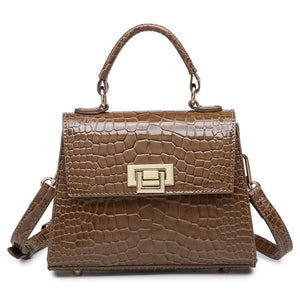 Cap Point Coffee Fashion Luxury Leather  Shoulder Bag