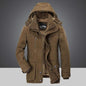 Cap Point Coffee / XS Winter coat with fur lining and removable hood for men