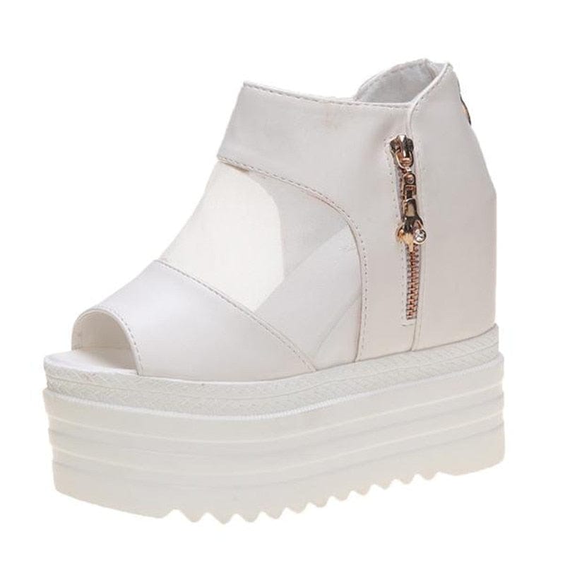 Cap Point Colette High-heeled Muffin Thick-bottom Fish Mouth sandals