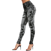 Load image into Gallery viewer, Cap Point Color 10 / XXXL High Waist Imitation Jean Running Leggings
