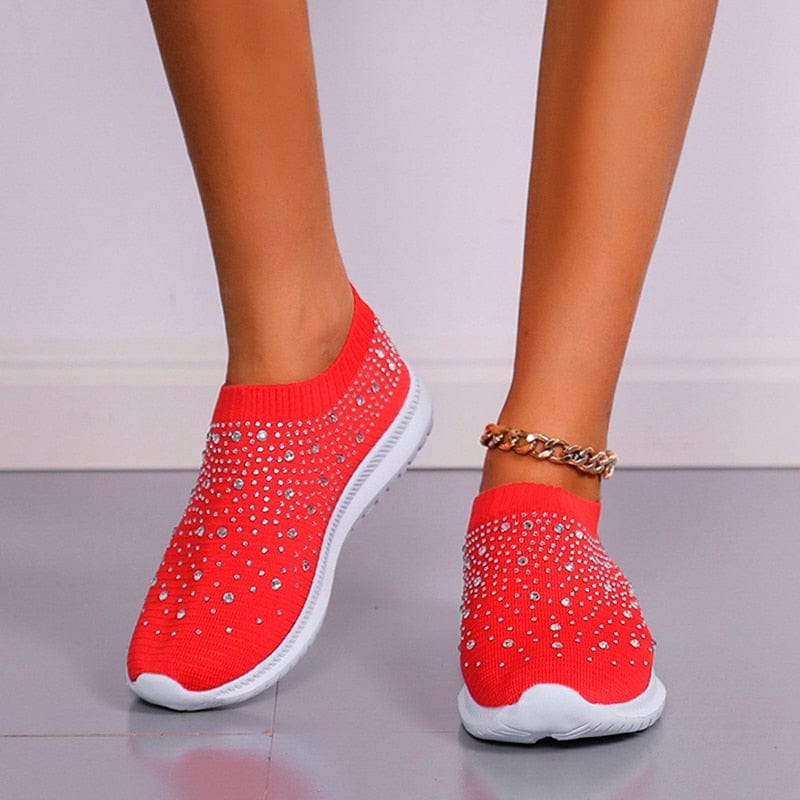 Cap Point Comfortable Soft Bottom Breathable Mesh Flat Sneakers