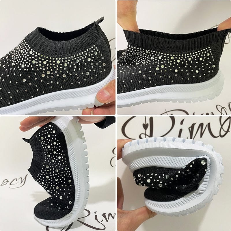 Cap Point Comfortable Soft Bottom Breathable Mesh Flat Sneakers