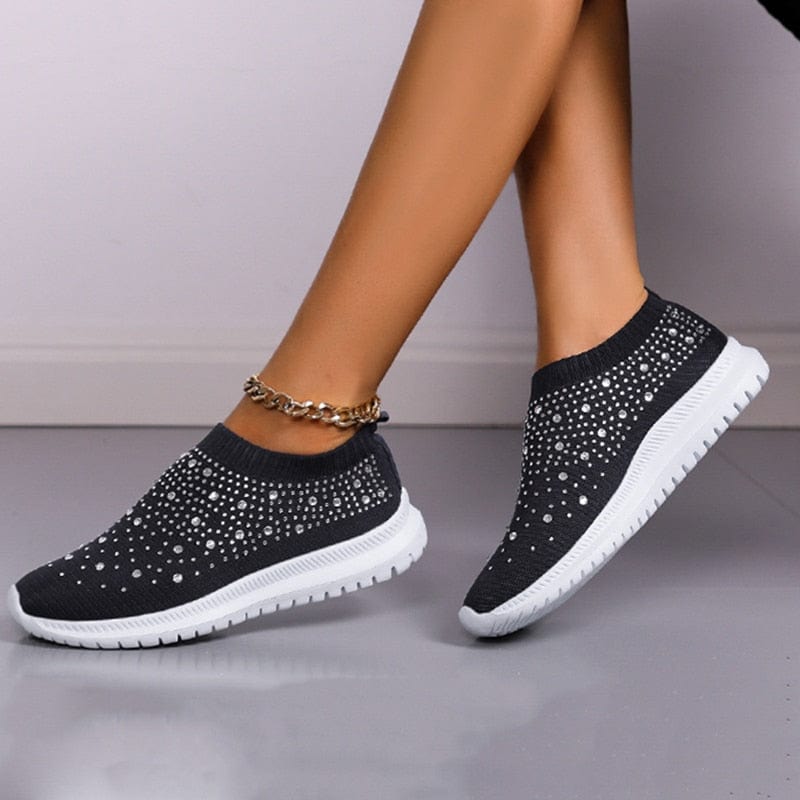 Cap Point Comfortable Soft Bottom Breathable Mesh Flat Sneakers