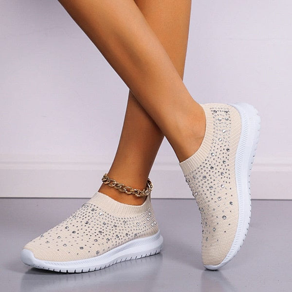 Cap Point Comfortable Soft Bottom Breathable Mesh Flat Sneakers