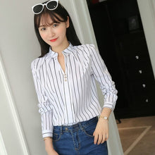 Load image into Gallery viewer, Cap Point Constantia Fashion Stripe Casual Long Sleeve Office Blouse
