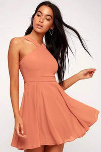 Cap Point Coral Red / XS Summer Style Cute Women Sexy Halter Dress