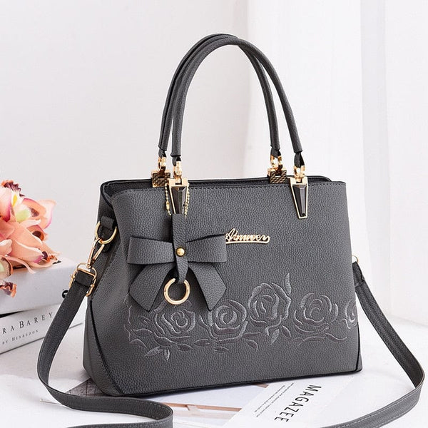 Cap Point Dark Grey / 30cm Gertrude Luxury Designer Messenger Shoulder Handbag