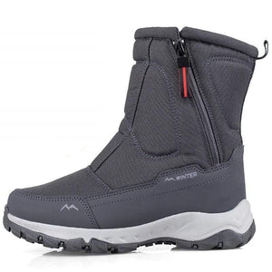 Cap Point Dark grey / 5.5 Men's Hiking Snow Boots with Warm Velor Side Zipper