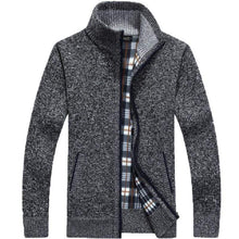 Load image into Gallery viewer, Cap Point Dark Grey / M Men&#39;s Knitted Sweater Coat
