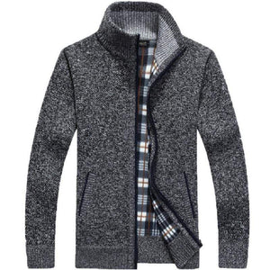 Cap Point Dark Grey / M Men's Knitted Sweater Coat