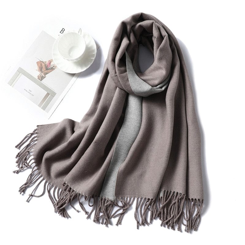 Cap Point Dark grey Winnie Winter Cashmere Thick Warm Shawls Wrap Scarf