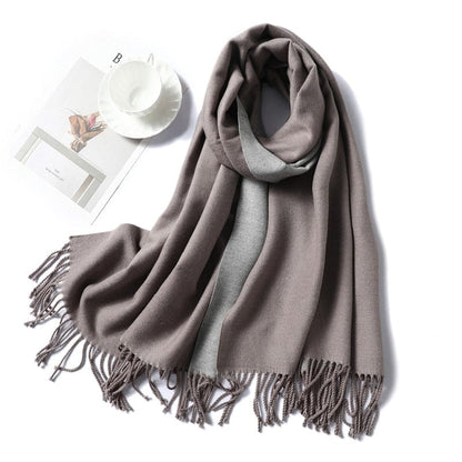Cap Point Dark grey Winnie Winter Cashmere Thick Warm Shawls Wrap Scarf
