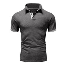 Load image into Gallery viewer, Cap Point Dark grey / XXS Cody Summer Stritching Men&#39;s Shorts Sleeve Polo
