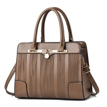 Load image into Gallery viewer, Cap Point Dark Khaki / 30x14x23cm Denise Leather High Quality Trunk Shoulder Tote Bag
