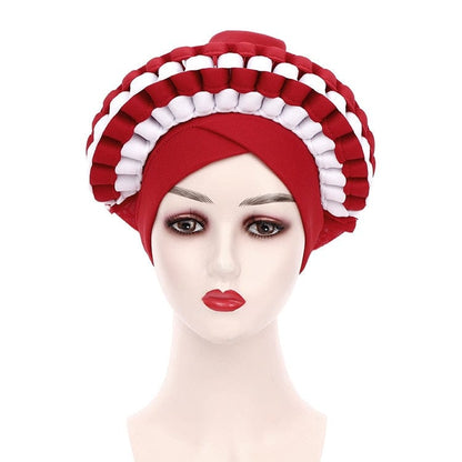 Cap Point Deep pink / One Size Celia Adjustable Space Layer Turban Hat