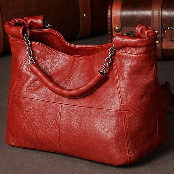 Cap Point Denise European Style Fashion Lady Chain Soft Genuine Leather Tote Bag