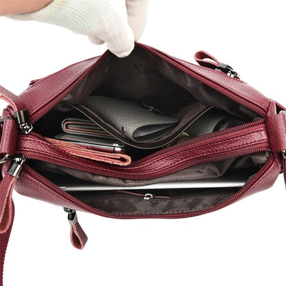 Cap Point Denise Genuine Brand Leather Designer Shoulder Crossbody HandBag