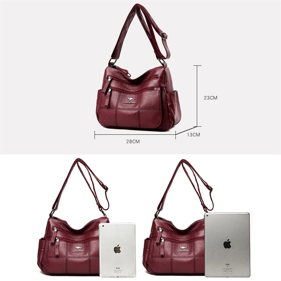 Cap Point Denise Genuine Brand Leather Designer Shoulder Crossbody HandBag