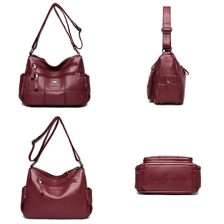Cap Point Denise Genuine Brand Leather Designer Shoulder Crossbody HandBag