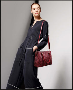 Cap Point Denise Luxury Designer  Leather Shoulder Large Capacity Tote Bag