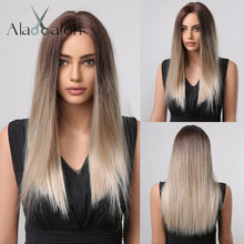 Load image into Gallery viewer, Cap Point Dina Heat Resistant Fiber Cosplay Silver Gray Natural Long Silk Straight Hair Wigs
